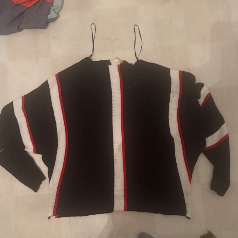 Stylish Sweater in Blue Red, and White